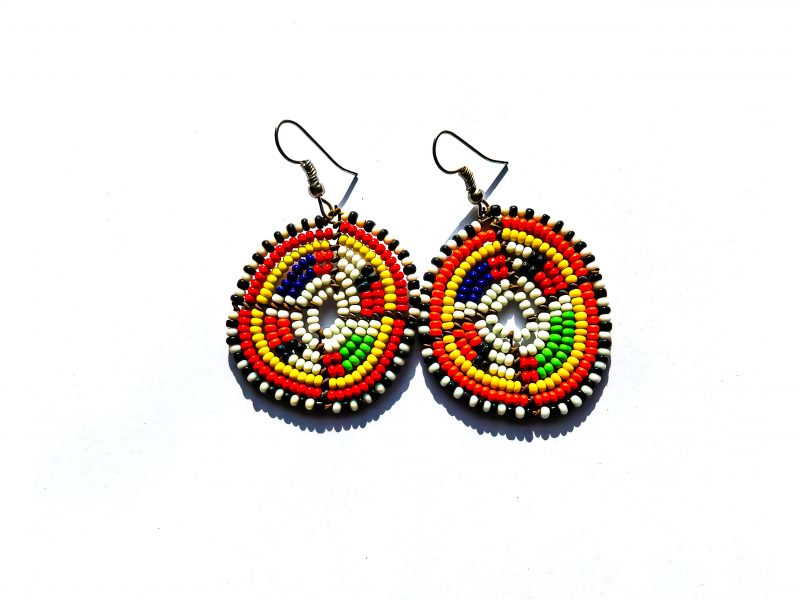 earrings round colourful 1