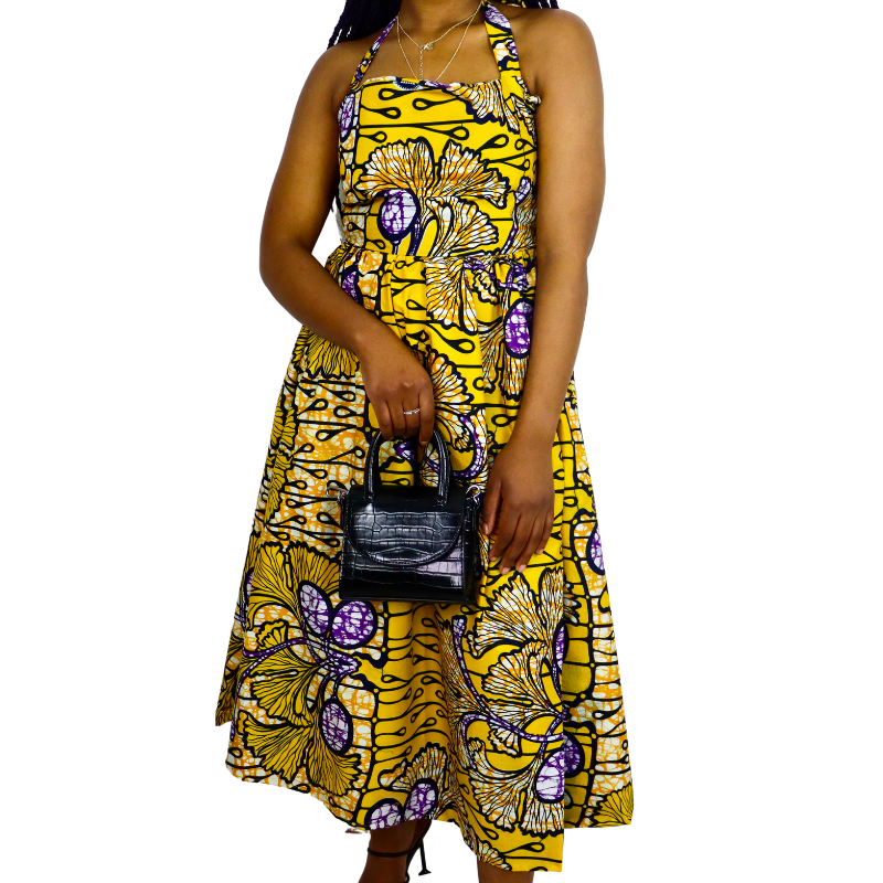 SGR x EGF Yellow Halter Dress