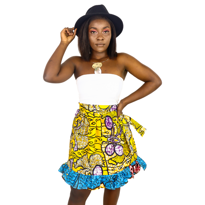 SGR x EGF Yellow Ruffle Skirt